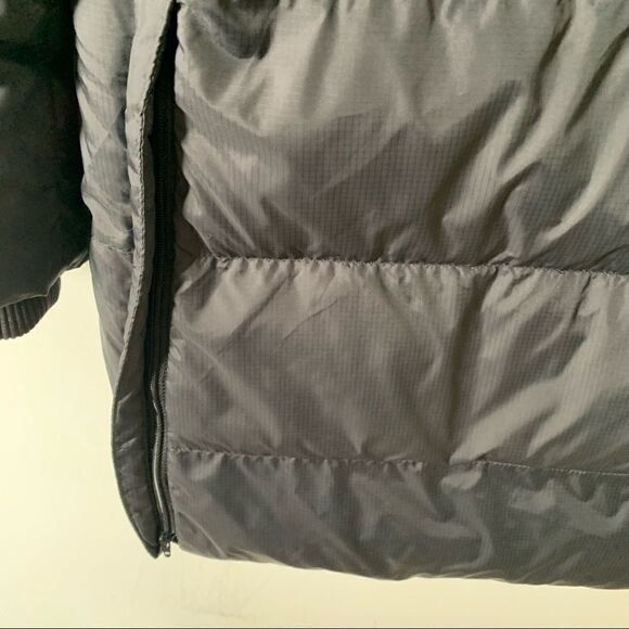 Fouganza Dark Grey “Black Panther” Fur Trim Hood Long Puffer Winter Coat - Picture 6 of 14